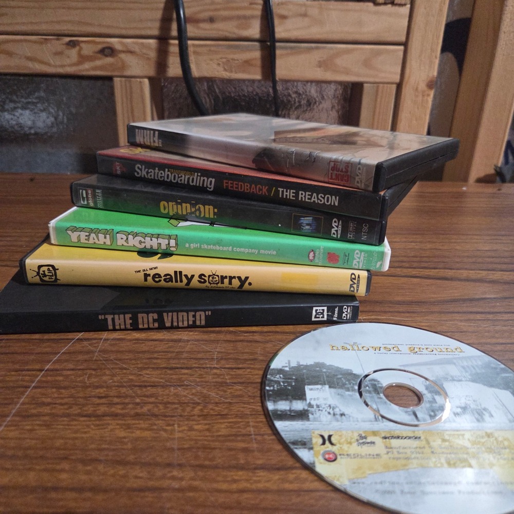 Skateboarding DVD Lot Y2K Yeah Right Really Sorry DC Video Transworld Flip Globe